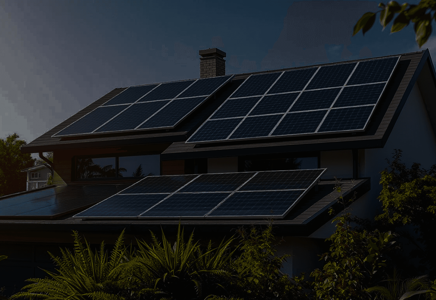 Casa com painel solar